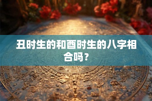 丑时生的和酉时生的八字相合吗？