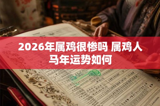 2026年属鸡很惨吗 属鸡人马年运势如何
