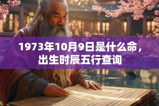 1973年10月9日是什么命，出生时辰五行查询