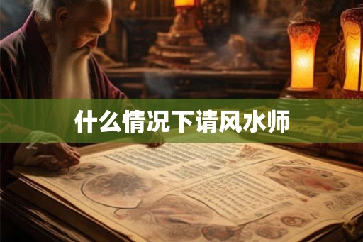 什么情况下请风水师