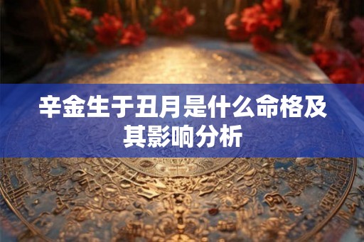 辛金生于丑月是什么命格及其影响分析