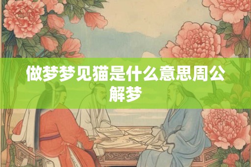 做梦梦见猫是什么意思周公解梦