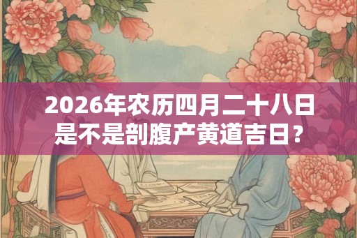 2026年农历四月二十八日是不是剖腹产黄道吉日？