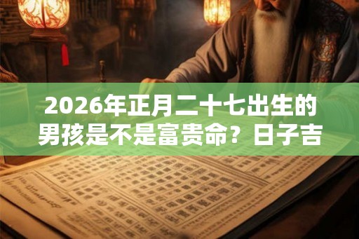 2026年正月二十七出生的男孩是不是富贵命？日子吉利吗？