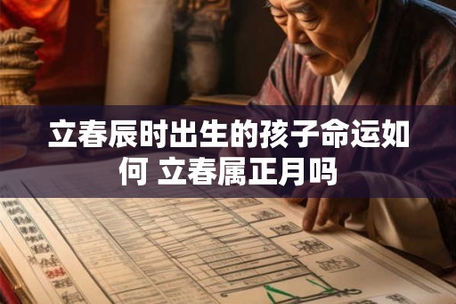 立春辰时出生的孩子命运如何 立春属正月吗 立春辰时出生的孩子命运如何 立春属正月吗