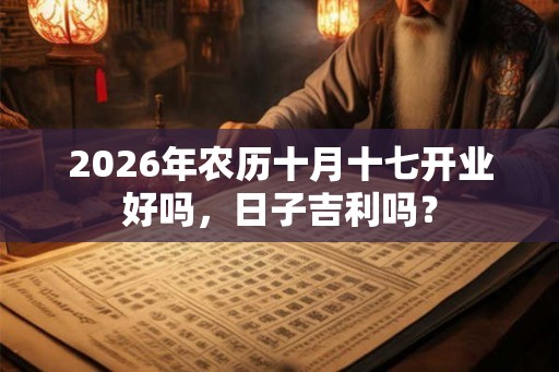 2026年农历十月十七开业好吗，日子吉利吗？