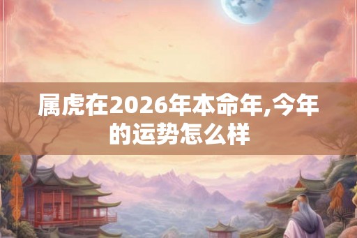 属虎在2026年本命年,今年的运势怎么样