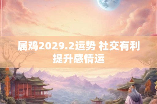 属鸡2029.2运势 社交有利提升感情运