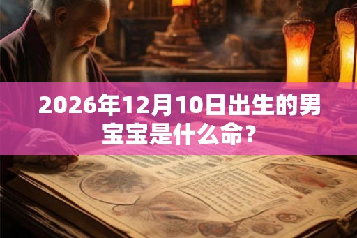 2026年12月10日出生的男宝宝是什么命? 2026年12月10日出生的男宝宝是什么命?