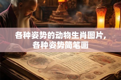 各种姿势的动物生肖图片,各种姿势简笔画