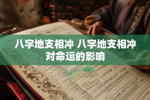 八字地支相冲 八字地支相冲对命运的影响