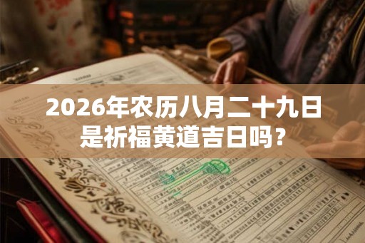 2026年农历八月二十九日是祈福黄道吉日吗？