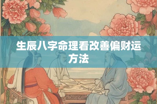 生辰八字命理看改善偏财运方法