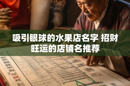 吸引眼球的水果店名字 招财旺运的店铺名推荐