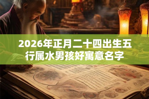 2026年正月二十四出生五行属水男孩好寓意名字
