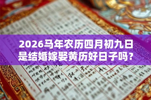 2026马年农历四月初九日是结婚嫁娶黄历好日子吗？
