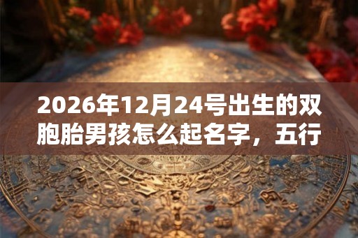 2026年12月24号出生的双胞胎男孩怎么起名字,五行属什么 2026年12月24号出生的双胞胎男孩怎么起名字,五行属什么