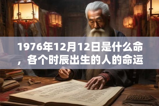 1976年12月12日是什么命，各个时辰出生的人的命运