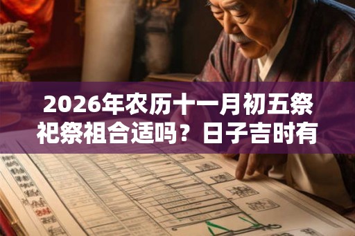 2026年农历十一月初五祭祀祭祖合适吗？日子吉时有哪些？