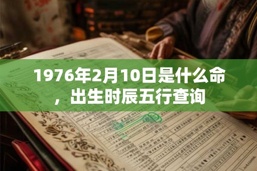1976年2月10日是什么命，出生时辰五行查询