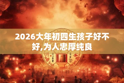 2026大年初四生孩子好不好,为人忠厚纯良