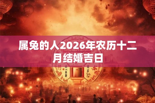 属兔的人2026年农历十二月结婚吉日