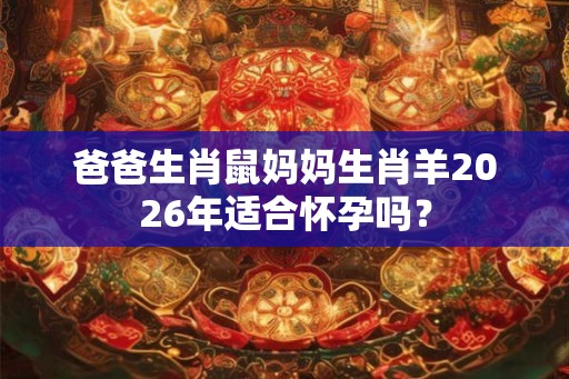 爸爸生肖鼠妈妈生肖羊2026年适合怀孕吗？