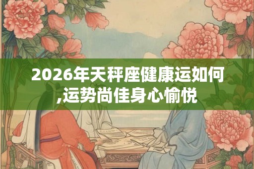 2026年天秤座健康运如何,运势尚佳身心愉悦 2026年天秤座健康运如何,运势尚佳身心愉悦
