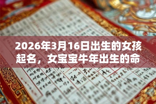 2026年3月16日出生的女孩起名，女宝宝牛年出生的命运如何？