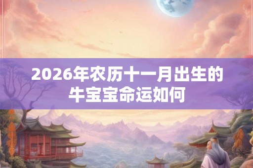 2026年农历十一月出生的牛宝宝命运如何 2026年农历十一月出生的牛宝宝命运如何