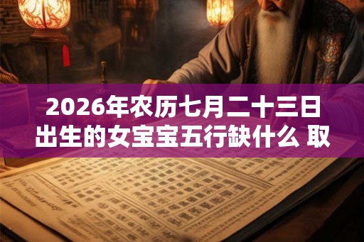 2026年农历七月二十三日出生的女宝宝五行缺什么 取什么名字好