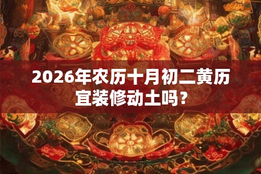2026年农历十月初二黄历宜装修动土吗？