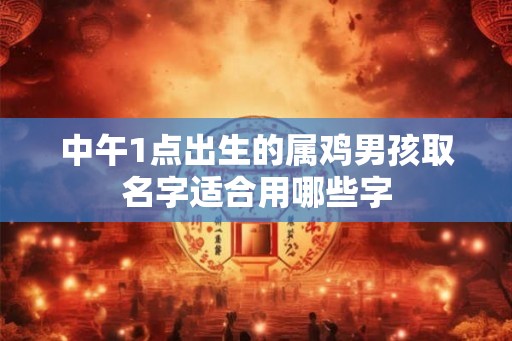 中午1点出生的属鸡男孩取名字适合用哪些字