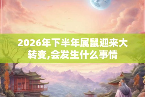 2026年下半年属鼠迎来大转变,会发生什么事情