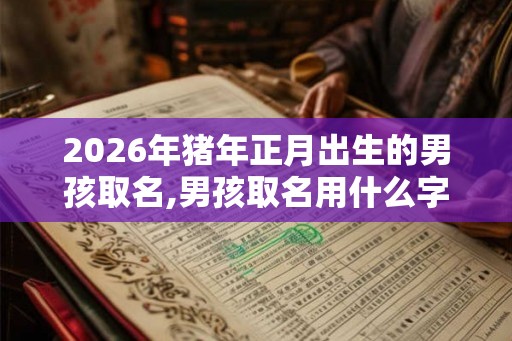 2026年猪年正月出生的男孩取名,男孩取名用什么字好听？