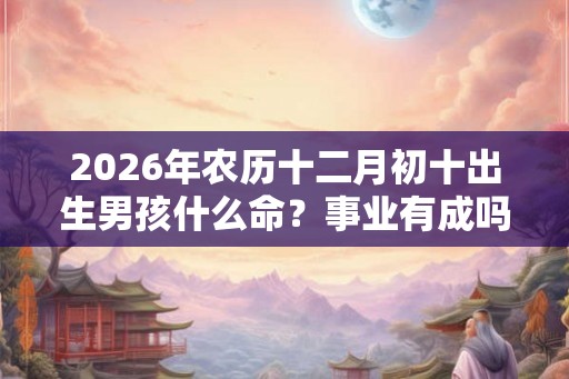 2026年农历十二月初十出生男孩什么命？事业有成吗？