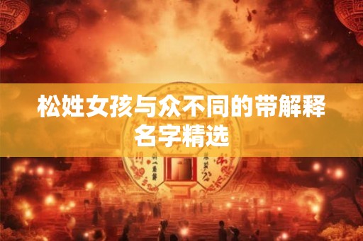 松姓女孩与众不同的带解释名字精选