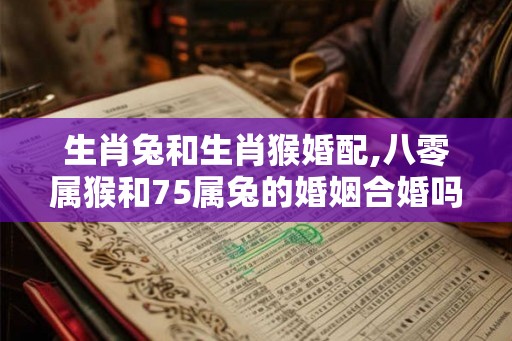 生肖兔和生肖猴婚配,八零属猴和75属兔的婚姻合婚吗