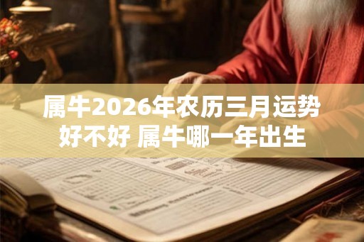 属牛2026年农历三月运势好不好 属牛哪一年出生