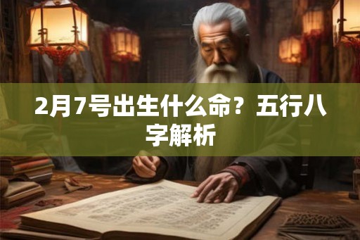 2月7号出生什么命？五行八字解析