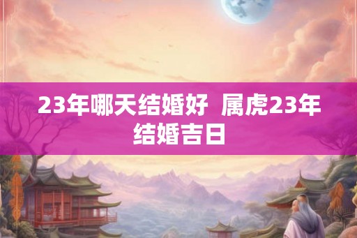 23年哪天结婚好 属虎23年结婚吉日 23年哪天结婚好 属虎23年结婚吉日