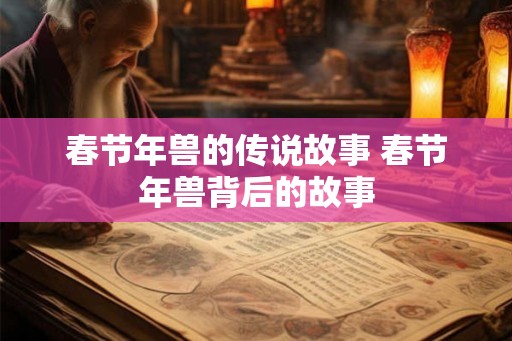 春节年兽的传说故事 春节年兽背后的故事