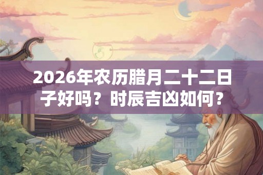 2026年农历腊月二十二日子好吗?时辰吉凶如何? 2026年农历腊月二十二日子好吗?时辰吉凶如何?