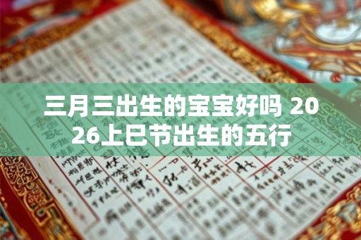 三月三出生的宝宝好吗 2026上巳节出生的五行 三月三出生的宝宝好吗 2026上巳节出生的五行