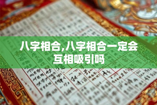 八字相合,八字相合一定会互相吸引吗