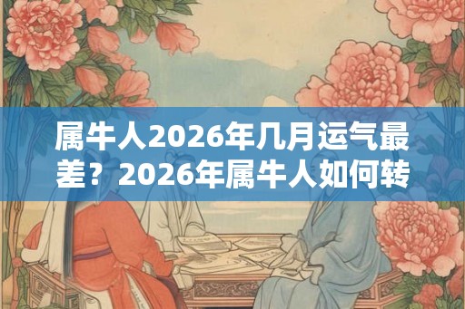 属牛人2026年几月运气最差？2026年属牛人如何转运？