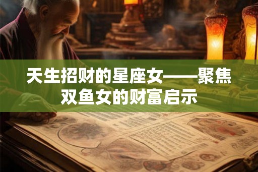 天生招财的星座女——聚焦双鱼女的财富启示