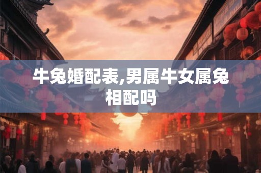牛兔婚配表,男属牛女属兔相配吗