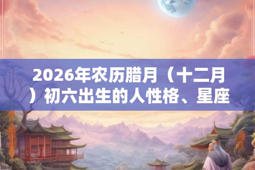 2026年农历腊月(十二月)初六出生的人性格、星座详解 2026年农历腊月(十二月)初六出生的人性格、星座详解