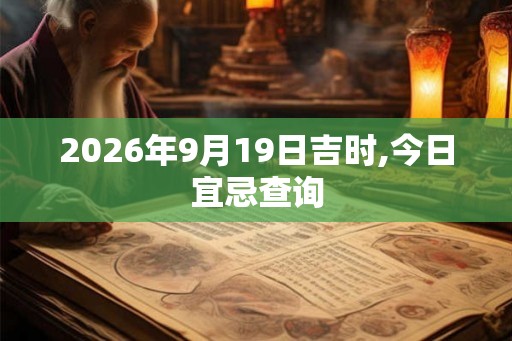 2026年9月19日吉时,今日宜忌查询